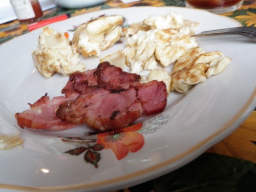"bacon" and eggs
